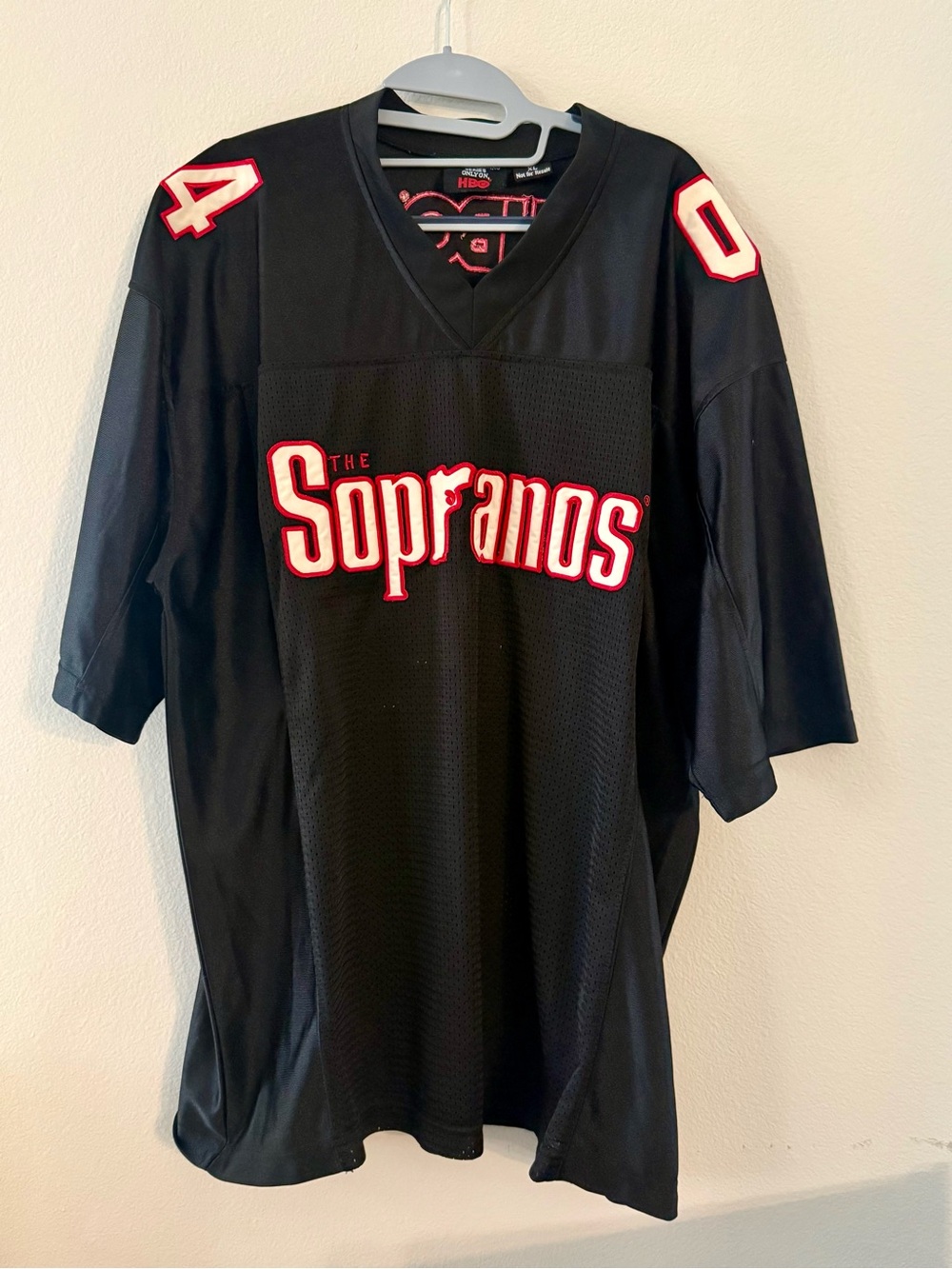 RARE Vintage The Sopranos HBO Promo Football Jersey #04 Black Y2K Size XL